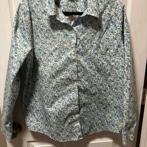 L. L. Bean No-Iron Women’s Floral Button Down - Women’s Size XL